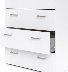 Space White Finish 5 Chest Of Drawers