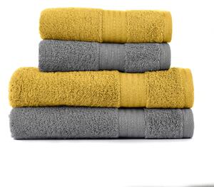 Mustard & Stone Egyptian Cotton 4 Piece Towel Bale Multi