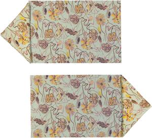 SET OF 2 BOUQUET PLACEMATS AND NAPKINS IN GRASS