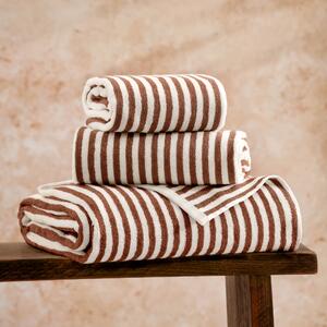 Yard Hebden Striped Cotton Towel Pecan
