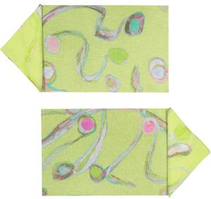 SET OF 2 LIGHT FLUX PLACEMATS AND NAPKINS IN YELLOW