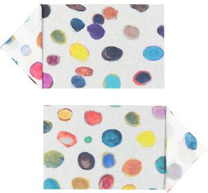 SET OF 2 SATELLITES PLACEMATS AND NAPKINS IN WHITE