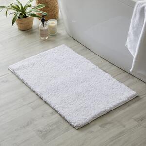 Ultimate White 100% Recycled Polyester Anti Bacterial Bath Mat White