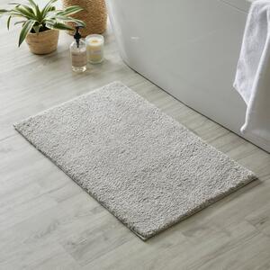 Ultimate Soft Grey 100% Recycled Polyester Anti Bacterial Bath Mat Grey