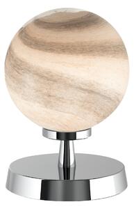 Dar Lighting ESB4150-07 Esben Touch Table Lamp In Polished Chrome With Planet Glass