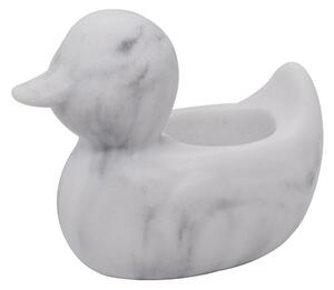Marble Duck Tealight Holder White