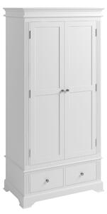 Bacchus Classic White 2 Door Wardrobe with Drawers