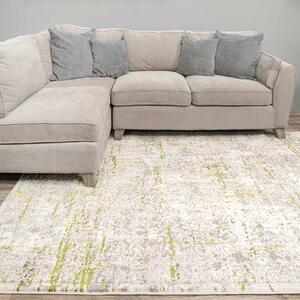 Modern Green Abstract Distressed Rugs | Hatton