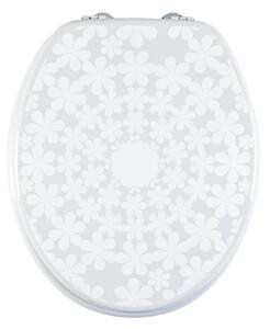 Cirque de Fleur Toilet Seat Grey and White