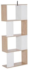 4 Tier White Wooden Display Shelving Unit