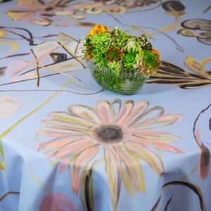BOUQUET TABLECLOTH IN LIGHT BLUE - 220 x 280
