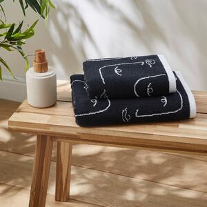 Faces 100% Cotton Towel Black