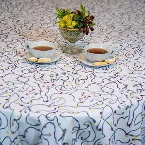LIGHT DROPS TABLECLOTH IN PEARL - 220 x 280
