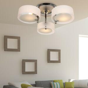 Acrylic 3 Lights Chrome Finish Ceiling Lamp