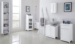 Alaska White Wooden Laundry Cabinet