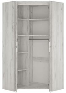 Angel Oak Finish 2 Doors Corner Wardrobe