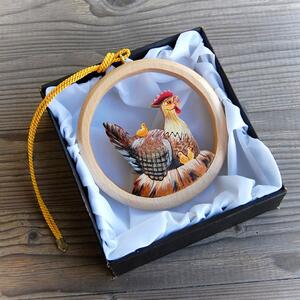 Hen with Chicks Wall Hanging