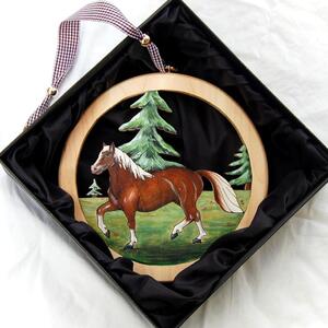 Wooden Horse Wall picture - brown