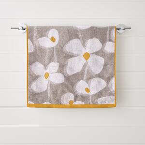 Elements Lena Grey 100% Cotton Towel Grey/Yellow/White