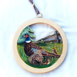 Wooden Picture Pheasant