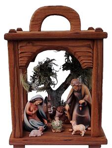 Christmas Nativity Scene Wooden Lantern