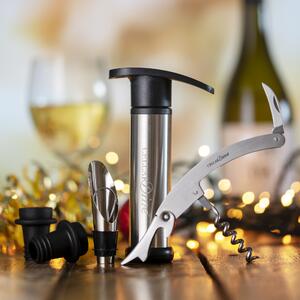 Dexam CellarDine Wine Accessory Gift Set Silver