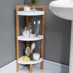 Elements Bamboo 3 Tier Corner Caddy White