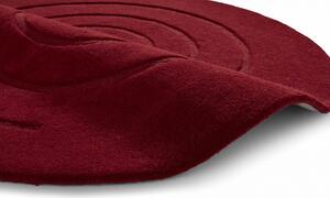 The Spiral 140cm x 140cm Hand Tufted Wool Rug - Red
