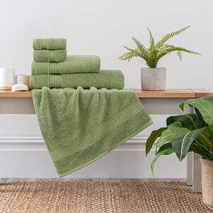Woodland Fern Egyptian Cotton Towel Apple Green