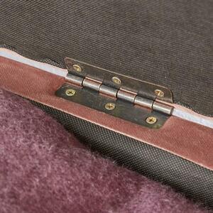 Buttoned Velvet Storage Bench - Pink