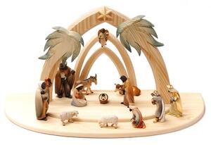 African Nativity Set with Light