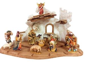 Demetz Baroque Nativity Set with Light