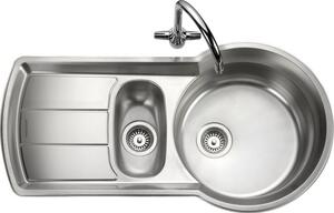 Rangemaster KY10002 Keyhole Stainless Steel 1.5 Bowls Inset Sink