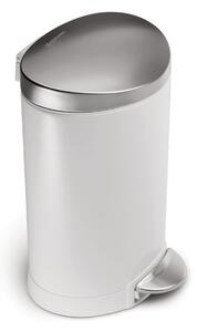 Simplehuman White 6 Litre Semi Round Bin