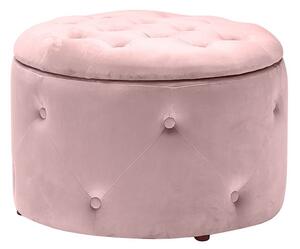 Cleo Round Upholstered Storage Pouffe
