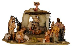 Oriental Nativity Set - stable and 18 figurines