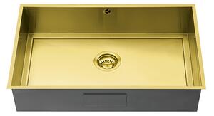 The 1810 Company AU/70/U/GB/26MM/QG/755 Axixuno 1 Bowl Sink - Gold