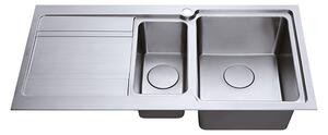 The 1810 Company BD/150/I/S/BBR/425 Bordoduo 2 Bowl Sink - Stainless Steel