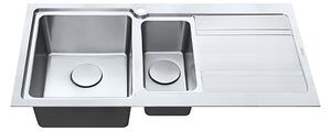 The 1810 Company BD/150/I/S/BBL/424 Bordoduo 1 Bowl Sink - Stainless Steel
