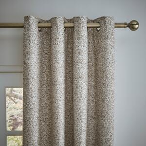 Lorna Boucle Thermal Eyelet Curtains Natural