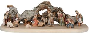 Rustic Stable with Miniature Nativity set