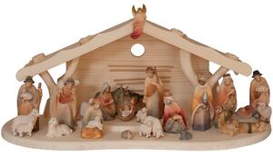 Nativity Set `Morning Star` with stable and 21 figurines