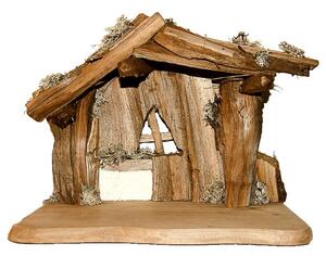 Wooden Root Nativity Stable (a)