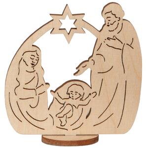 Holy family wooden cutout