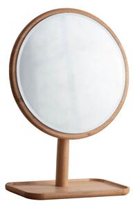 Kingsly Medium Round Dressing Table Mirror - Light Wood