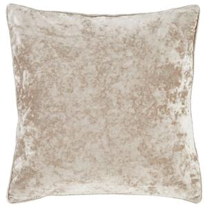 Catherine Lansfield Crushed Velvet 55cm x 55cm Filled Cushion Natural