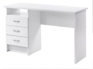 Function Plus White 3 Drawers Desk