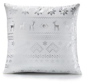 Reindeer Filled Cushion 18x18 White