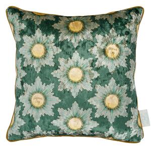 The Chateau Mademoiselle Daisy Filled Cushion 43cm x 43cm Cobalt Green