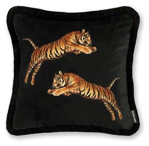 Paloma Home Pouncing Tigers Filled Cushion 43cm x 43cm Black